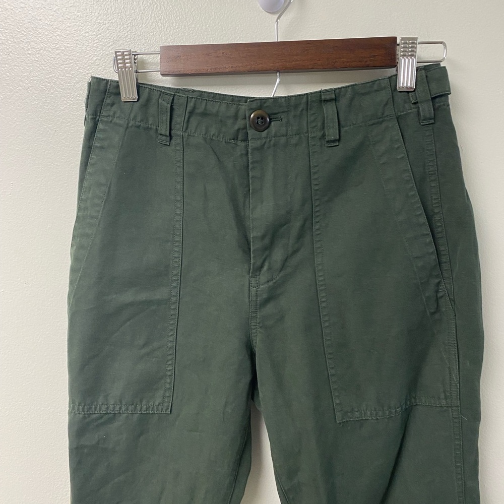 Alex Mill Neil Utility Straight Leg Linen Blend Pant Pine Needle Size‎ 0 - Picture 4 of 7